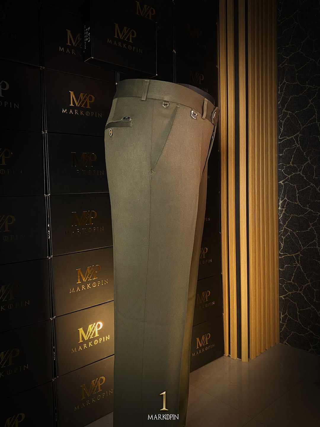 شلوار کلاسیک مارکوپین رنگ سبز یشمی کالکشن VIP